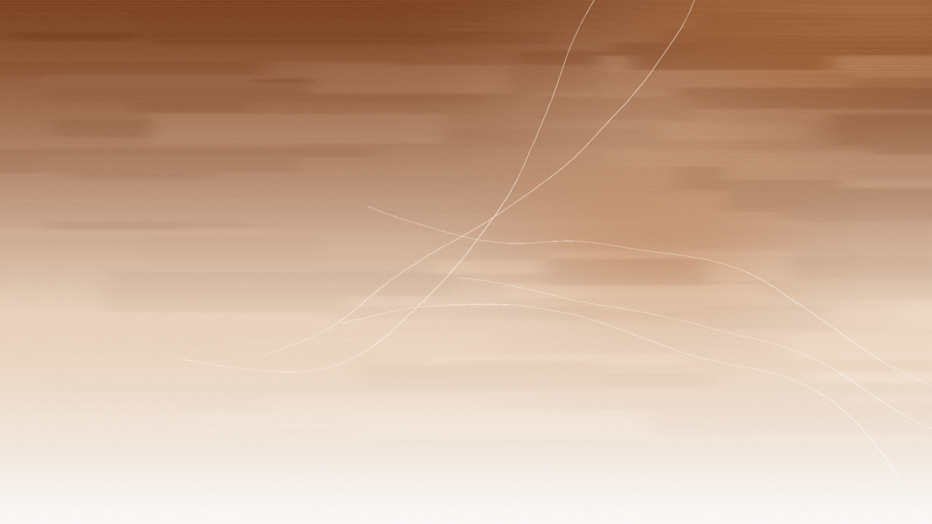 Abstract copper field with fine curved lines.